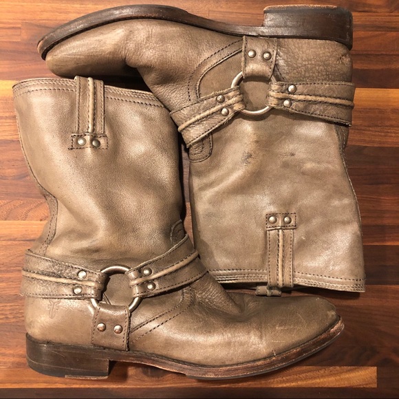 Frye Shoes - Women’s Frye Harness Boots, 9.5, sage/green